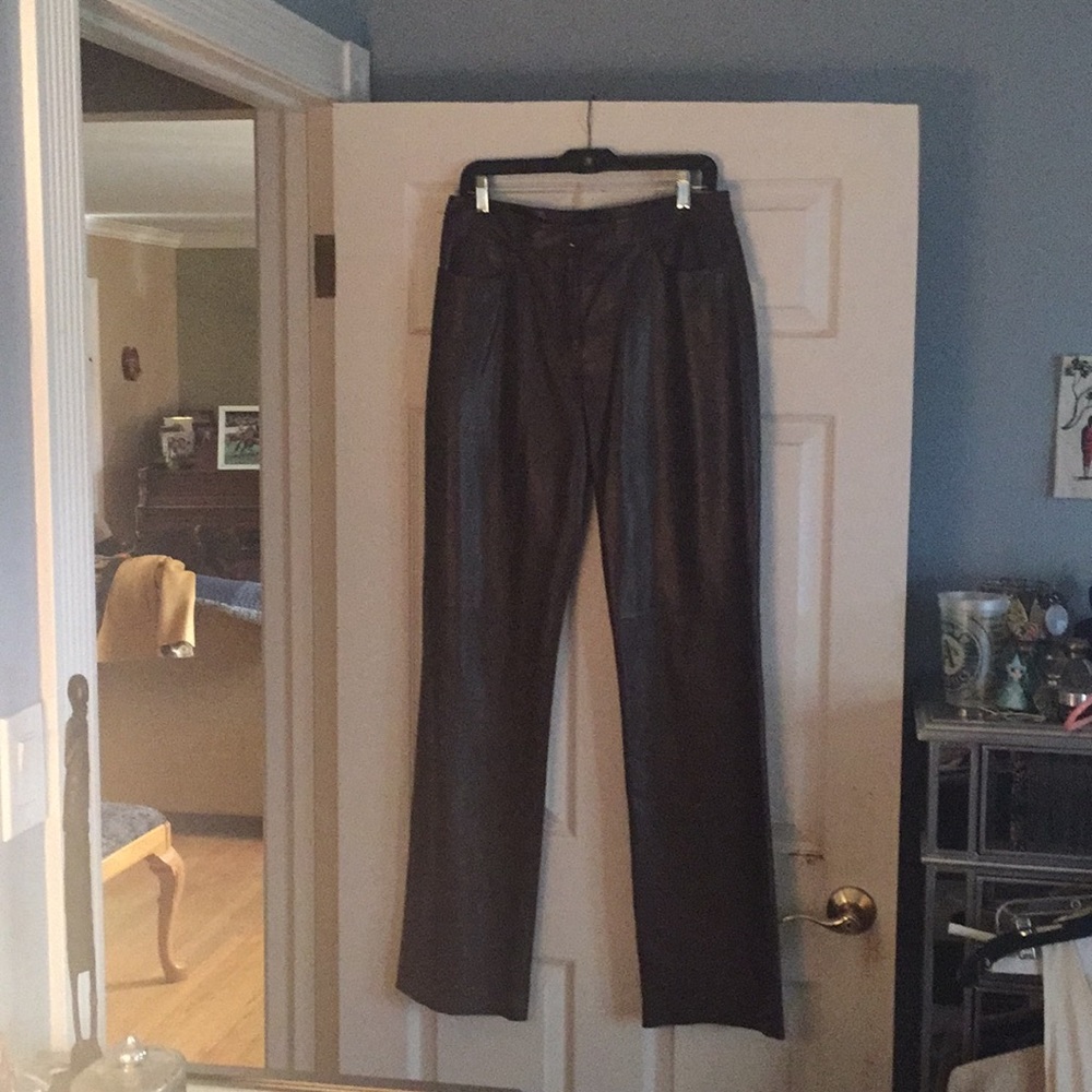 Carlisle brown 100% leather pants, never worn